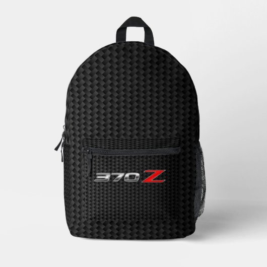 370Z schwarze Rücksacktasche Bedruckter Rucksack (Vorderseite)