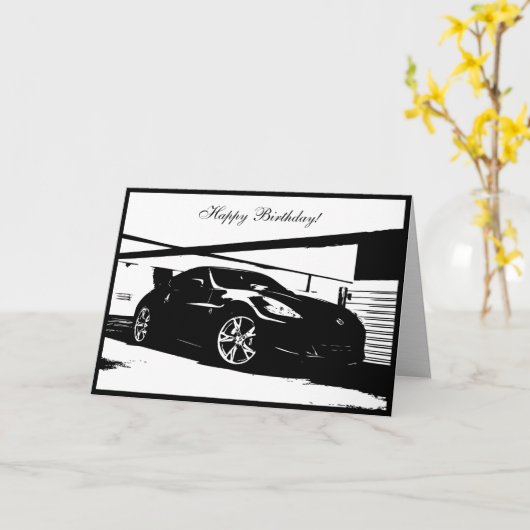 370Z Thema Geburtstagskarte Karte (Gelbe Blume)