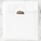 370z Zeichnung Runder Aufkleber (Tasche)