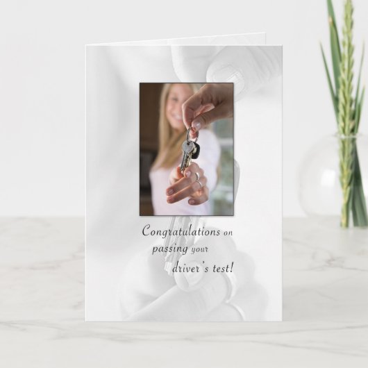 3715 Glückwunsch, Führerschein bestanden zu haben Karte (Vorderseite)