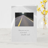 3718 Glückwunsch zu New Car, Road Karte (Gelbe Blume)