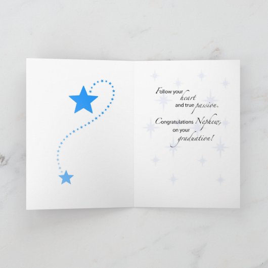 3729 Neffe-Abschluss-Stern Karte (Innenseite)