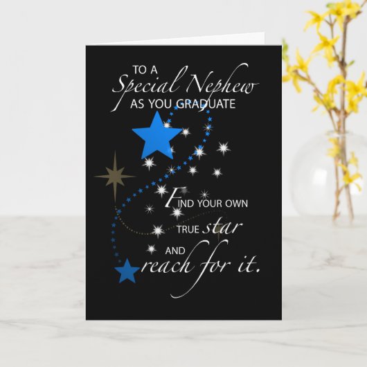 3729 Neffe-Abschluss-Stern Karte (Gelbe Blume)