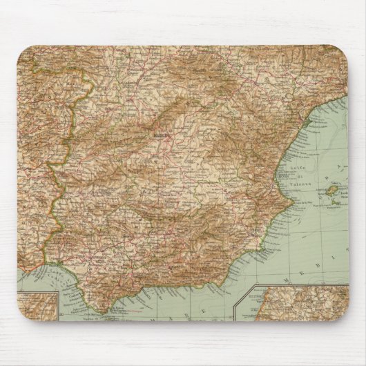 3738 Spanien, Portugal Mousepad (Vorne)
