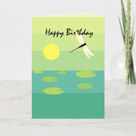 3749 Dragonfly Geburtstag Karte (Vorderseite)
