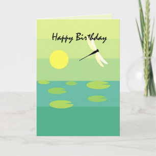 3749 Dragonfly Geburtstag Karte