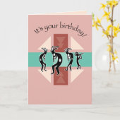 3750 Kokopelli Geburtstag Karte (Gelbe Blume)