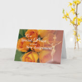3764 Segen zum Priester auf neuer Aufgabe Karte (Gelbe Blume)