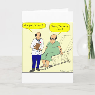 376 Cartoon mit müden Füßen Karte