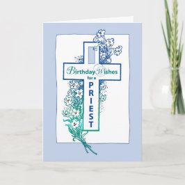 3772 Priester Geburtstag Kreuzungen Blume Karte