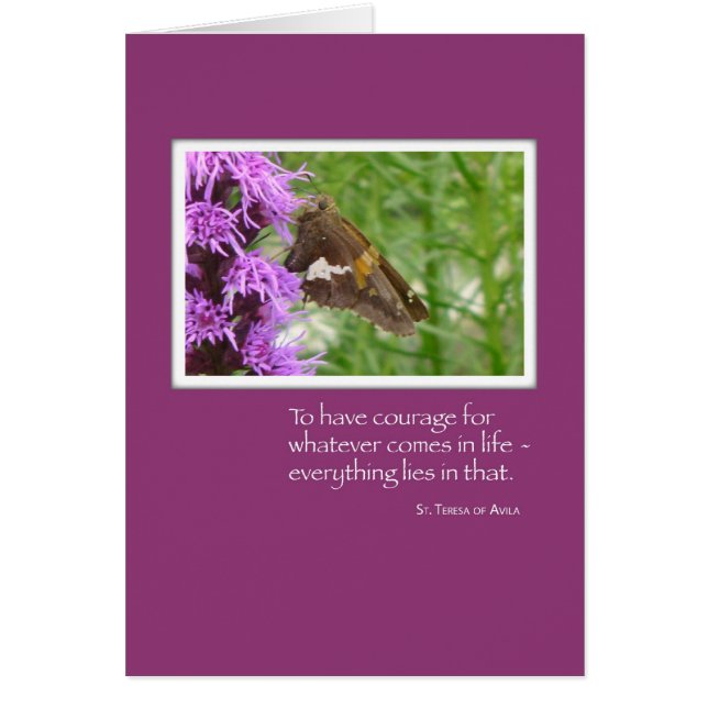 37798 Courage Butterfly auf Blume (Vorne)