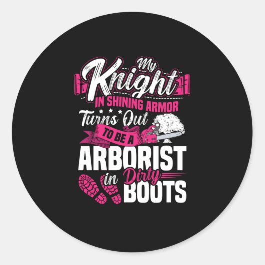 37.Arborist for a Tree Trimmer Runder Aufkleber (Vorderseite)