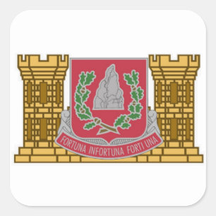 37. BATTALION-STICKER QUADRATISCHER AUFKLEBER