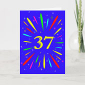 37. Birthday Explosion Card Karte (Vorderseite)