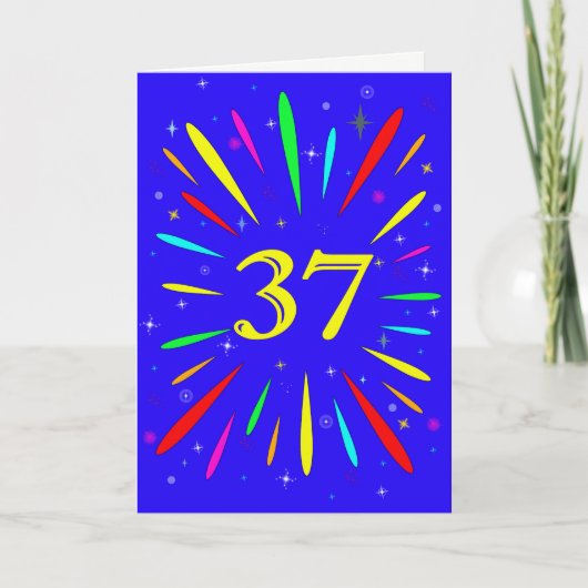 37. Birthday Explosion Card Karte (Vorderseite)