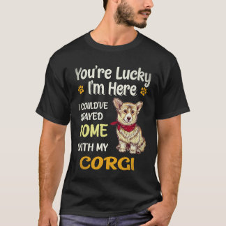 37 Du bist ein Glückspilz Corgi T-Shirt