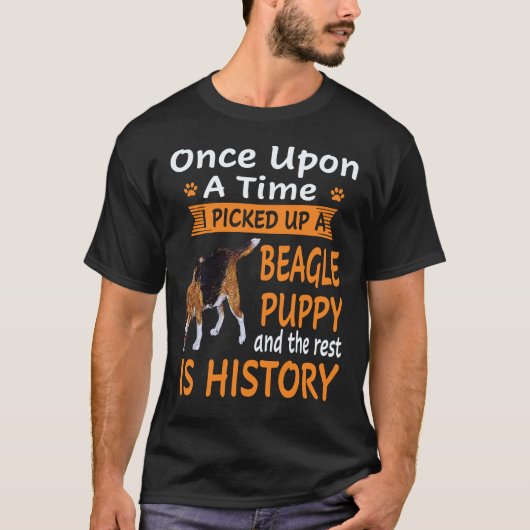 37 Es war einmal - Beagle Welpe Beagle T-Shirt (Vorderseite)