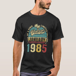 37. Geburtstag 37 Jahre alt Retro Geboren im 1. Ja T-Shirt