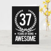 37. Geburtstag (37 Jahre Phantastisch) Karte (Gelbe Blume)