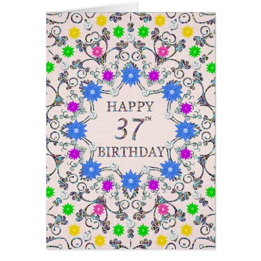 37. Geburtstag Abstrakte Blume (Vorne)