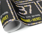 37. Geburtstag: Blumennummer, Individuelle Name, B Geschenkpapier (Rolleneckpunkt)