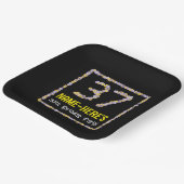 37. Geburtstag: Blumennummer, Individuelle Name, B Pappteller (Gewinkelt)