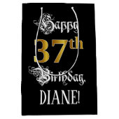 37. Geburtstag ~ Extravagantes Drehbuch; Imitate G Mittlere Geschenktüte (Vorderseite)