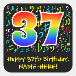 37 Jahre Geburtstags Aufkleber Zazzle De