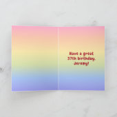 37. Geburtstag: Farbiger Regenbogen # 37, Individu Karte (Innenseite)