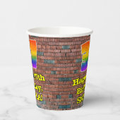 37. Geburtstag: Fun Graffiti-Inspiriert Regenbogen Pappbecher (Links)