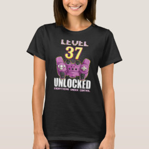 37. Geburtstag Gamer Boys Girls 37 Jahre alt Stufe T-Shirt