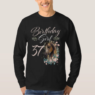 37. Geburtstag Girl Horse 37 Jahre alter Tag T-Shirt