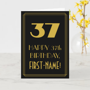 37. Geburtstag – im Art Deco inspirierten Look "37 Karte