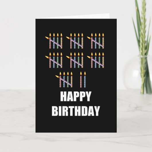 37. Geburtstag mit Kerzen Karte (Vorderseite)