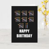 37. Geburtstag mit Kerzen Karte (Gelbe Blume)