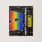 37. Geburtstag — Spaß, farbenfrohe Sternenweltenmu Puzzle (Vertikal)