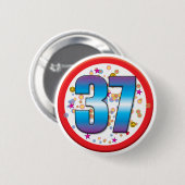 37. Geburtstag v2 Button (Vorne & Hinten)