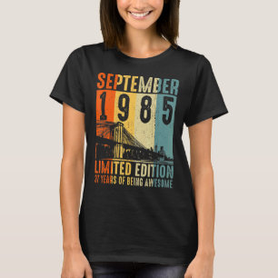 37. Geburtstag Vintag im September 1985 37 Jahre a T-Shirt