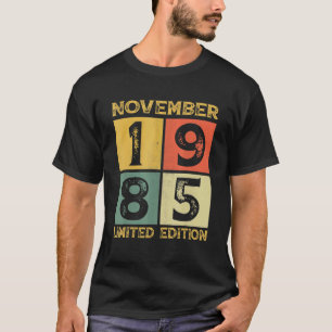 37. Geburtstagsdekorationen November 1985 37 Jahre T-Shirt