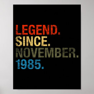 37. Geburtstagsgeschenk - Legende seit November 19 Poster
