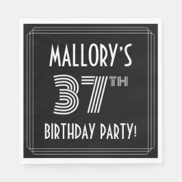 37. Geburtstagsparty: Art-Déco-Stil + Individuelle Serviette