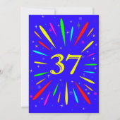 37. Geburtstagsparty Einladung Explosion (Vorderseite)