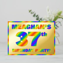 37. Geburtstagsparty — Spaß, Regenbogenspektrum "3