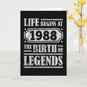 37 Jahre alt 1988 Geburt der Legende 37. Geburtsta Karte (Gelbe Blume)