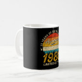37 Jahre alt 1988 Retro Phantastisch 37. Geburtsta Kaffeetasse (Vorderseite Links)