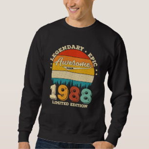 37 Jahre alt 1988 Retro Phantastisch 37. Geburtsta Sweatshirt