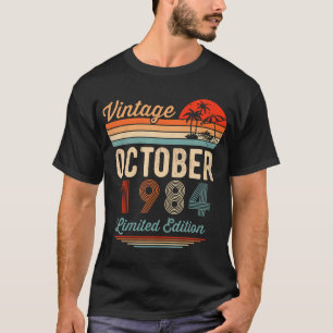 37 Jahre alt 37. Geburtstag Vintag Oktober 1984 Mä T-Shirt