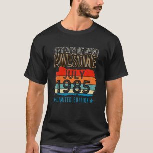 37 Jahre alt Juli 1985 37. Geburtstag T-Shirt