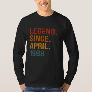 37 Jahre alte Legende seit April 1988 37. Geburtst T-Shirt