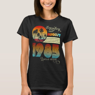 37 Jahre alte Legende seit August 1985 Geburtstag T-Shirt